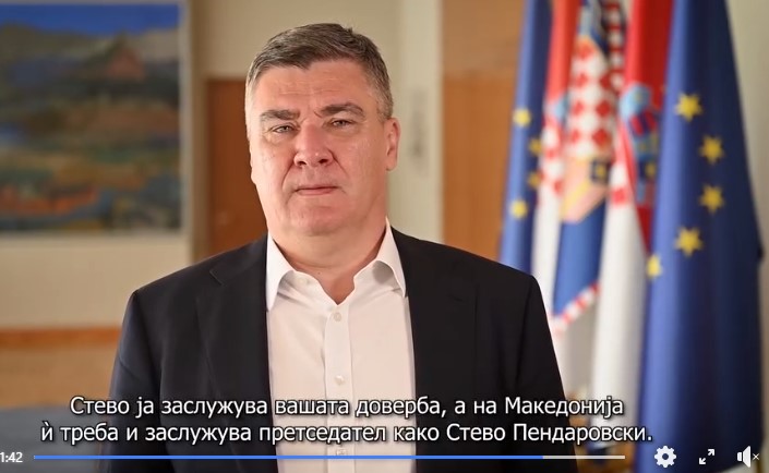 Зоран Милановиќ со поддршка за Пендаровски: Тој е вистинскиот човек за Македонија (ВИДЕО)