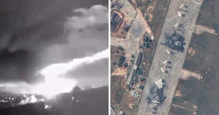 (Видео) Масовни напади на Крим. Сателитските снимки откриваат уништени моќни авиони