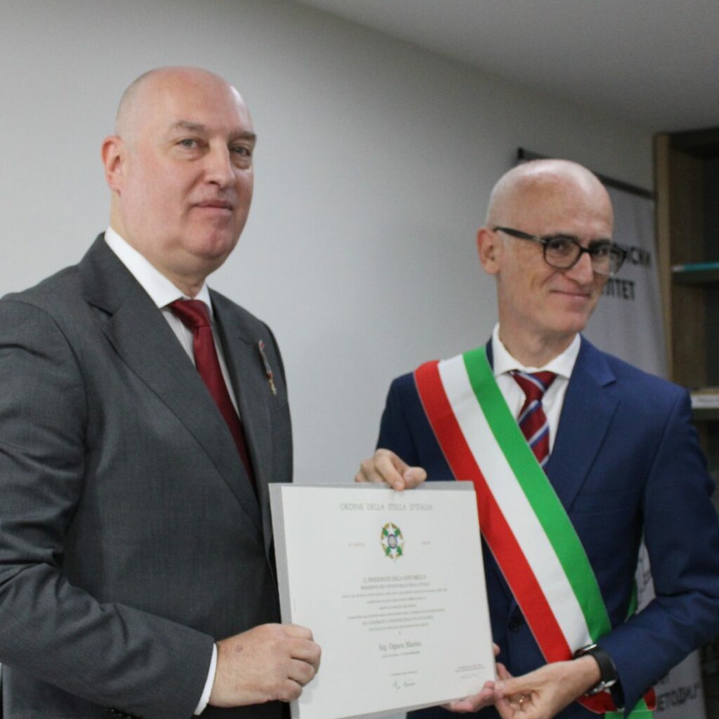 Италија го одликува проф. д-р Огнен Марина со орден „Витез на Редот Ѕвезда на Италија”