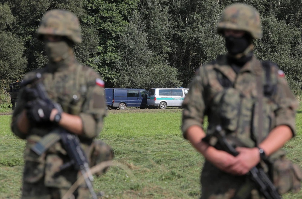 Снимка од нападот на војникот на границата Полска – Белорусија