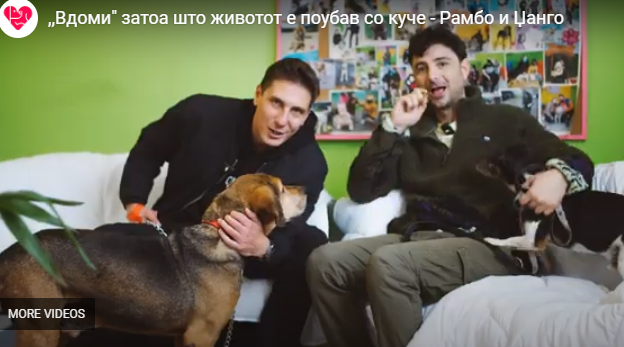 (ВИДЕО) Тино и Атанас во кампањата „Вдоми бидејќи животот е поубав со куче“