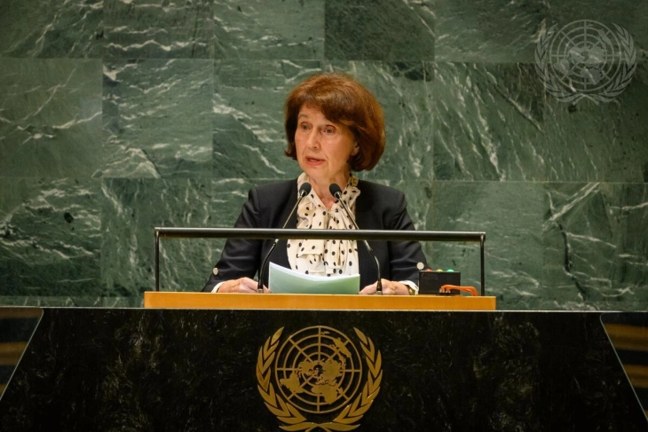 Сиљановска пред Генералното собрание на ОН: Сакаме да се интегрираме во ЕУ, но без дополнителни услови