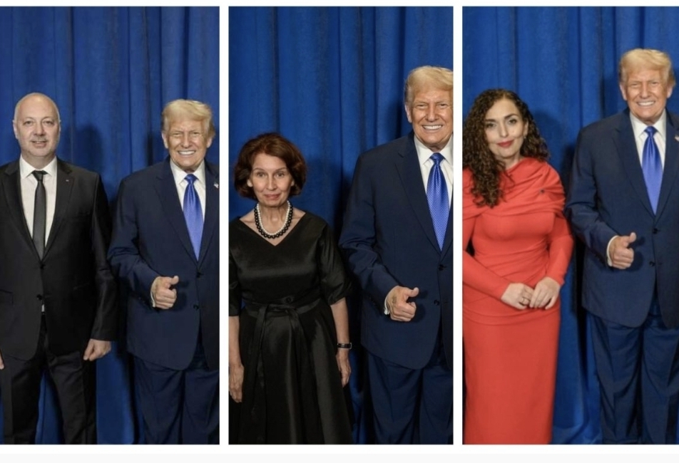 Фотографиите со Трамп и Меланија мета на потсмев во целиот свет: Белата Куќа ги фотошопирала светските лидери?