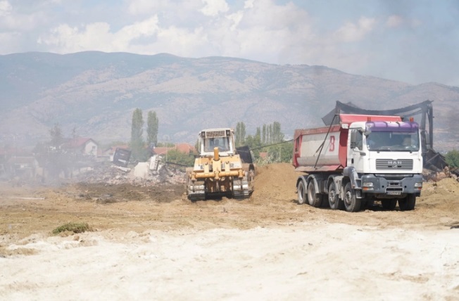 Пожарот во Трубарево е целосно изгаснат, значително подобрена и состојбата во Дрисла