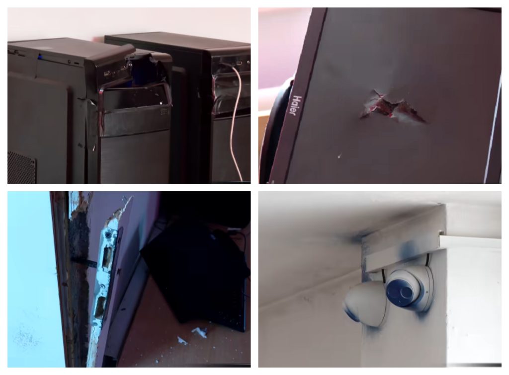 (Фото+видео) Вандал уништи инвентар во штипско основно училиште – наставата е во прекин