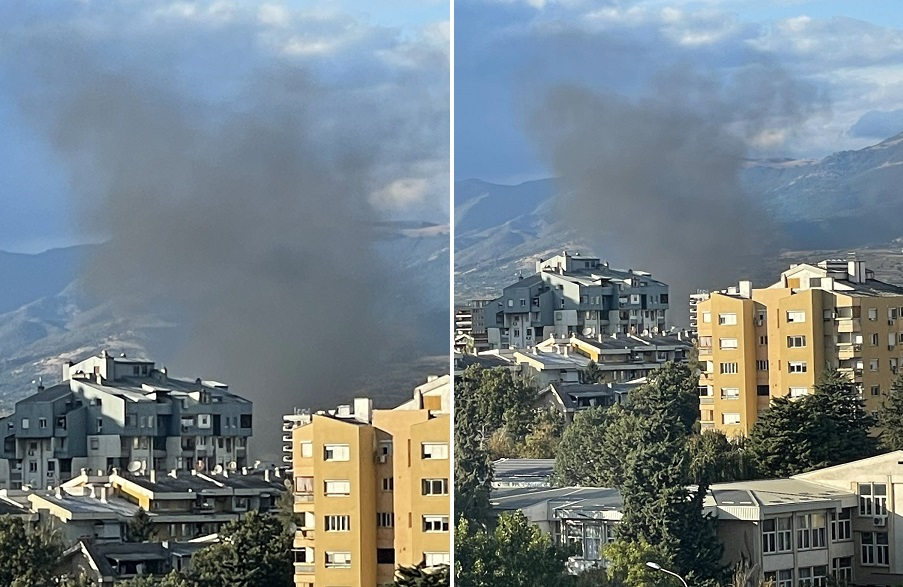Гореше магацин за бои и лакови во Железара, 20 пожарникари на терен го изгасија